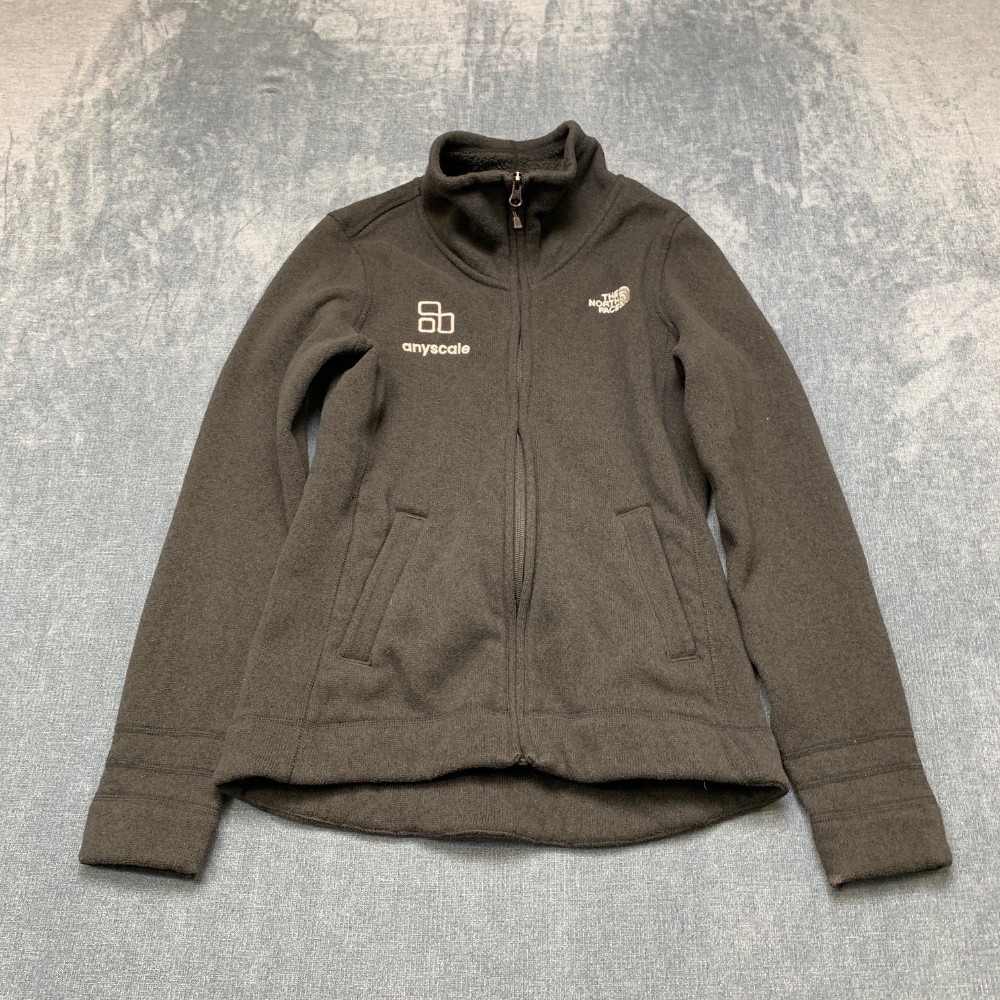 The North Face Anyscale Fleece Jacket Womens Small Black Fleece Lined Full Zip